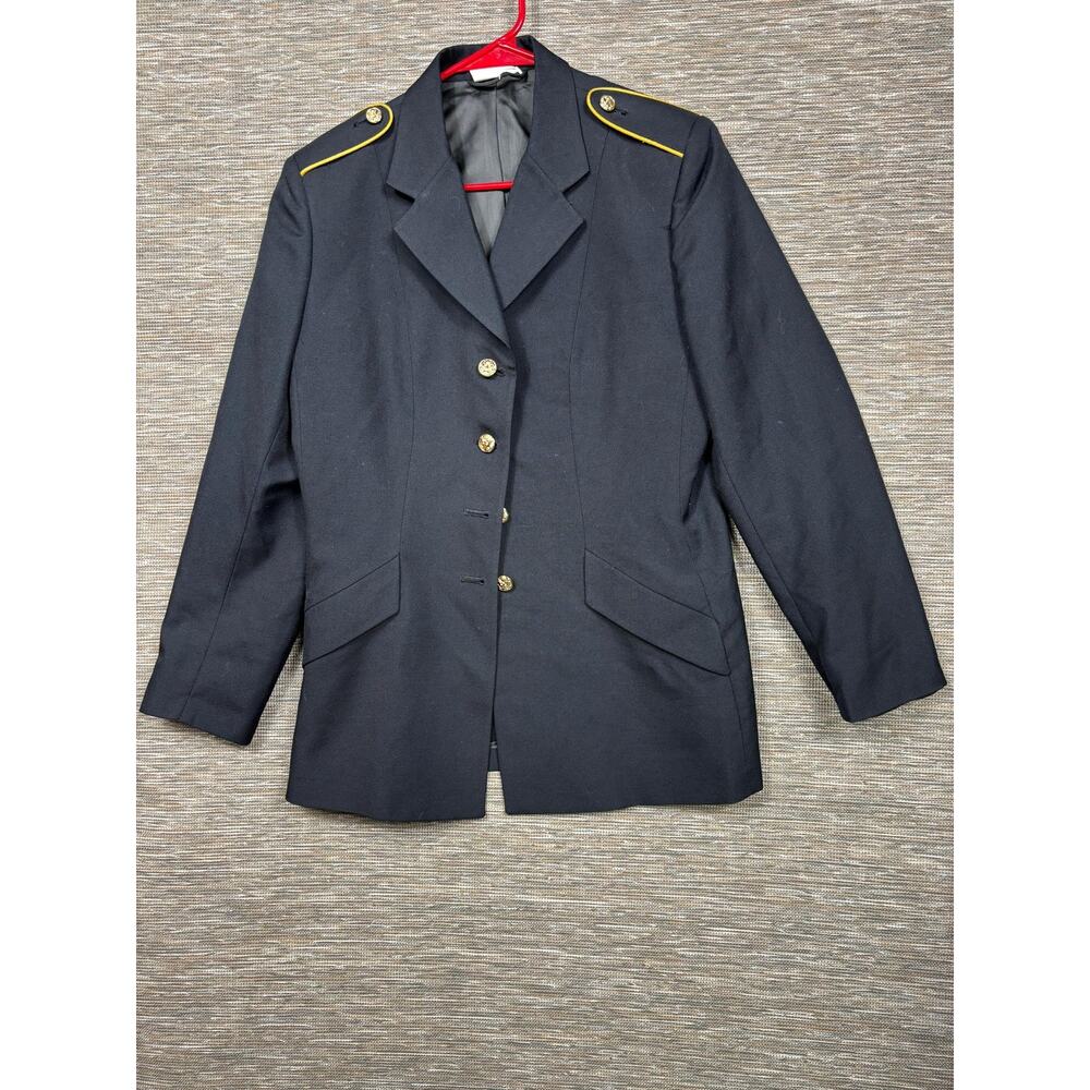 Bremen-Bowdon Blazer Jacket Womens 12MR Blue Military Dress Uniform Button Front